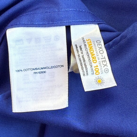 Lands End Blue Short Sleeve Button-Down Shirt Mens XL Regular Fit 100% Cotton - Picture 7 of 8